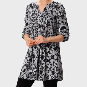 eShakti XL 18 flora and fauna pintuck pleat tunic